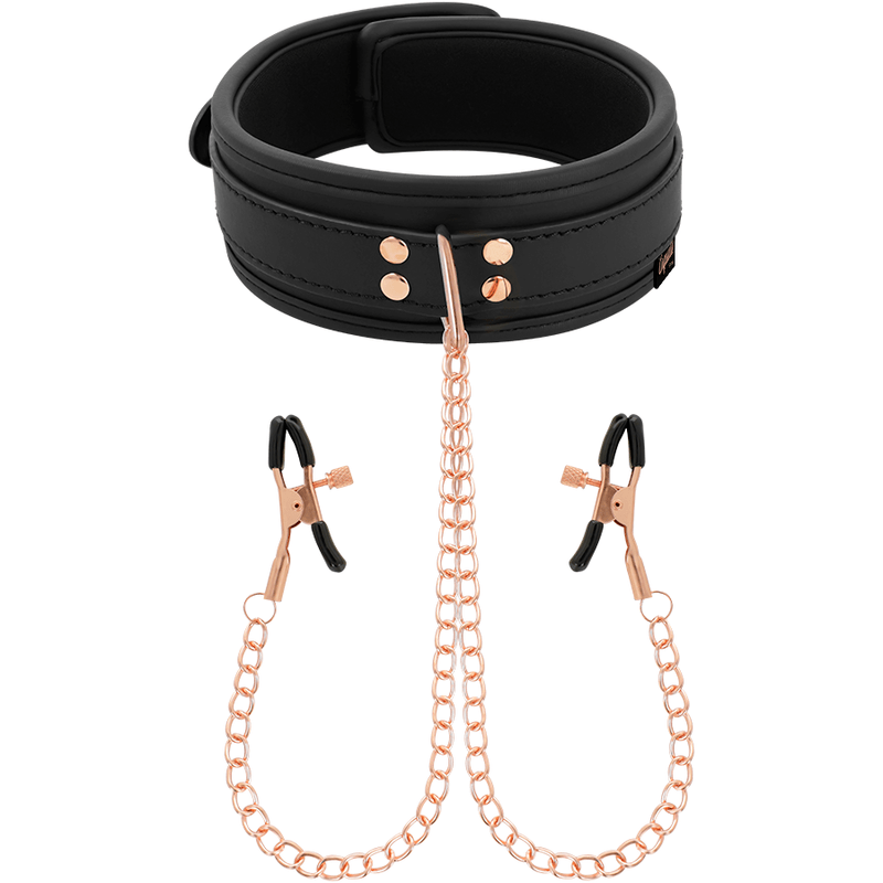 COQUETTE CHIC DESIRE - FANTASY NIPPLE CLAMP NECKLACE WITH NEOPRENE LINING - Kink&Play