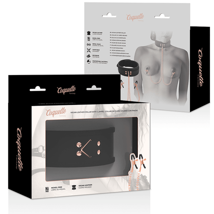COQUETTE CHIC DESIRE - FANTASY NIPPLE CLAMP NECKLACE WITH NEOPRENE LINING - Kink&Play