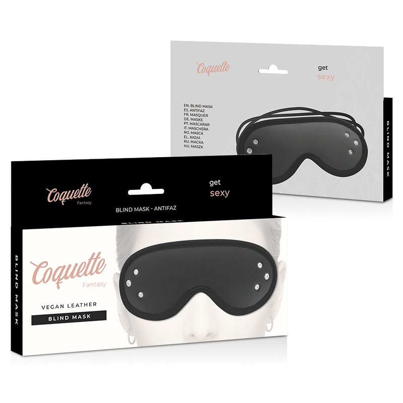 COQUETTE CHIC DESIRE - FANTASY VEGAN LEATHER BLIND MASK WITH NEOPRENE LINING - Kink&Play