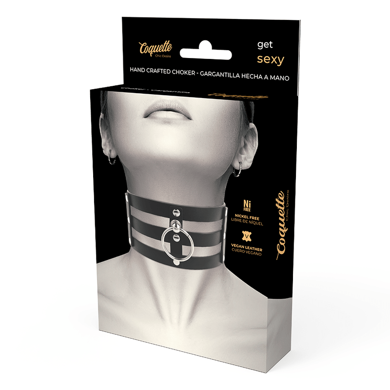 COQUETTE CHIC DESIRE - FETISH STYLE VEGAN LEATHER CHOKER - Kink&Play