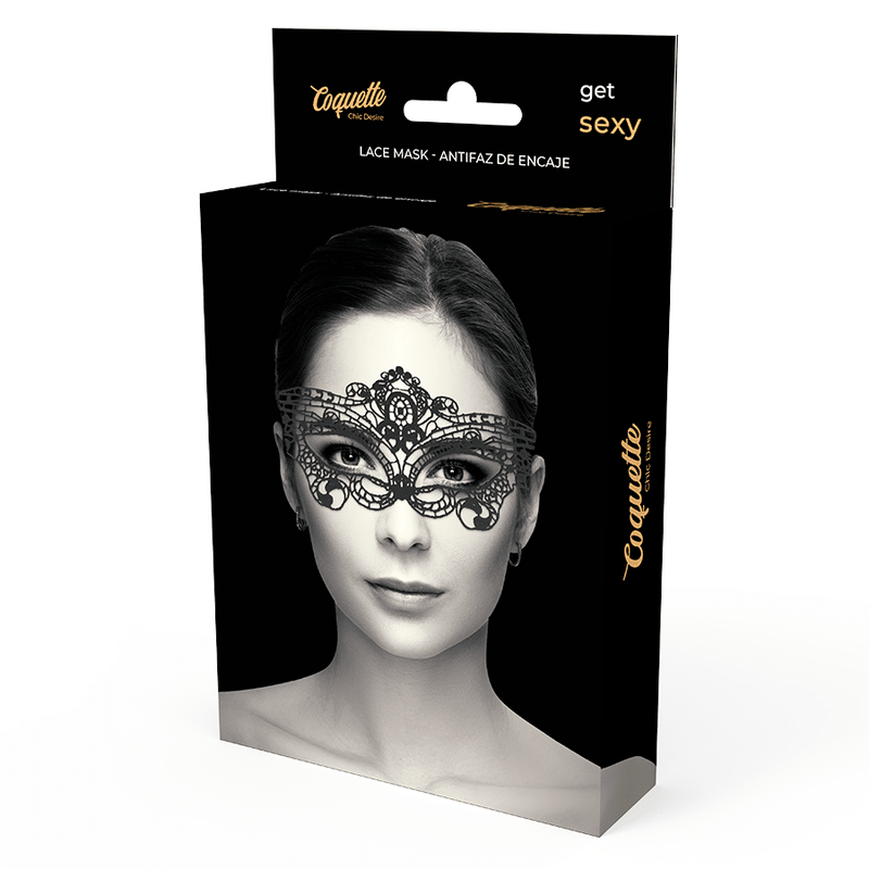 COQUETTE CHIC DESIRE - LACE MASK BLACK - Kink&Play