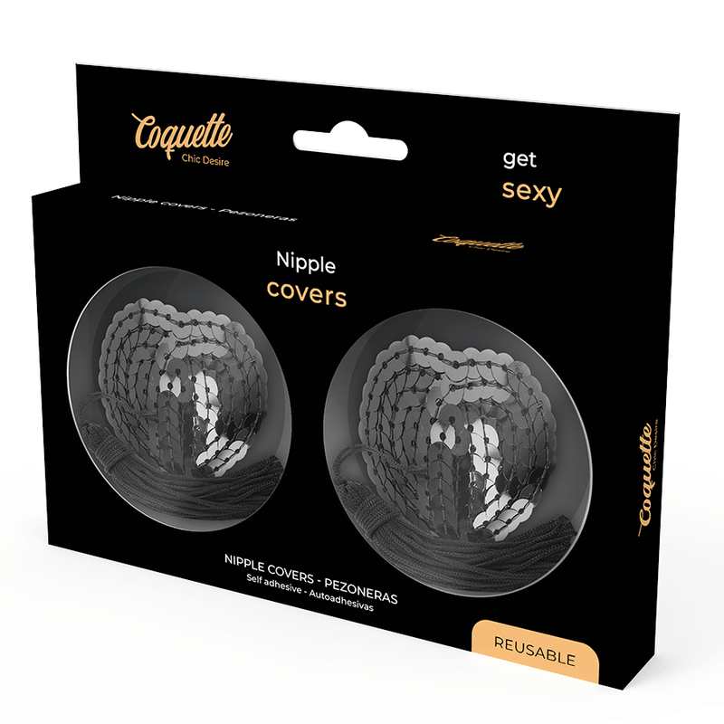 COQUETTE CHIC DESIRE - NIPPLE COVERS BLACK - Kink&Play