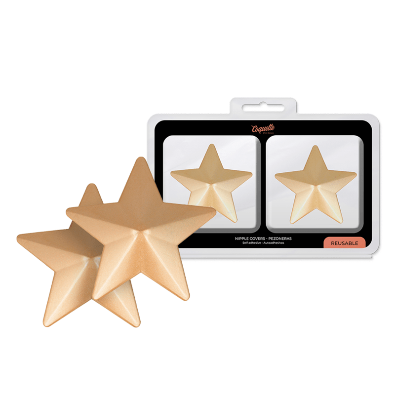 COQUETTE CHIC DESIRE - NIPPLE COVERS GOLDEN STARS - Kink&Play