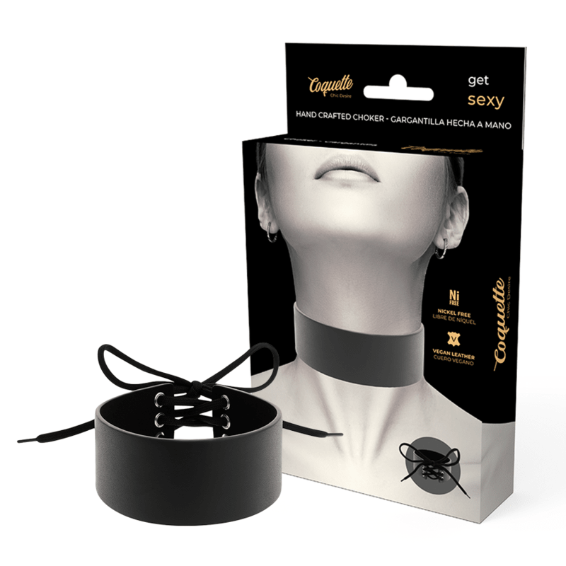 COQUETTE CHIC DESIRE - VEGAN LEATHER CHOKER - Kink&Play