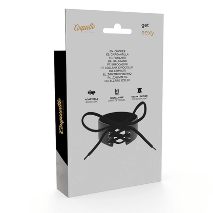 COQUETTE CHIC DESIRE - VEGAN LEATHER CHOKER - Kink&Play
