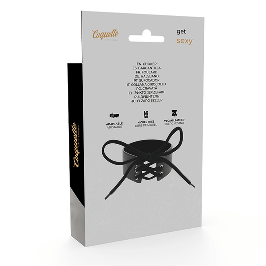 COQUETTE CHIC DESIRE - VEGAN LEATHER CHOKER - Kink&Play