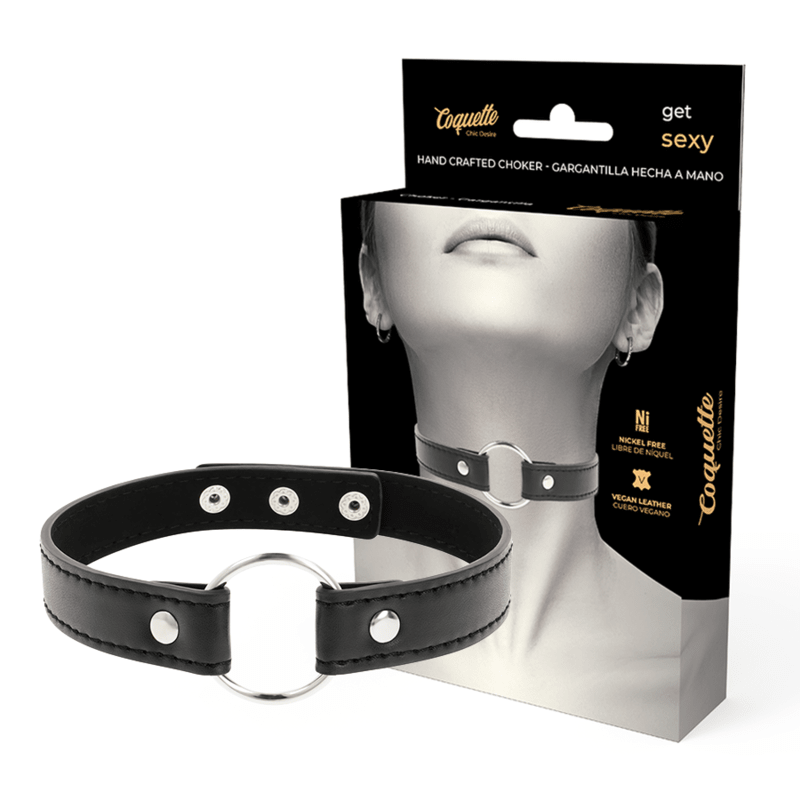 COQUETTE CHIC DESIRE - VEGAN LEATHER NECKLACE WOMAN ACCESSORY - Kink&Play