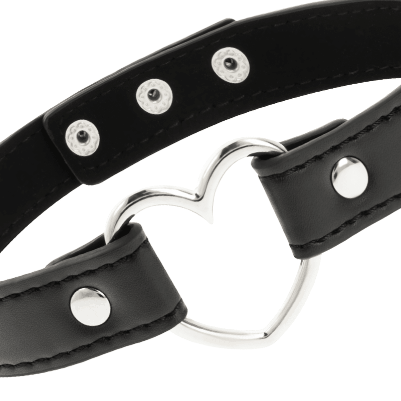 COQUETTE CHIC DESIRE - VEGAN LEATHER NECKLACE WOMAN HEART ACCESSORY - Kink&Play