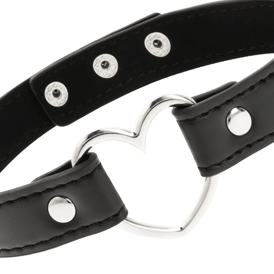 COQUETTE CHIC DESIRE - VEGAN LEATHER NECKLACE WOMAN HEART ACCESSORY - Kink&Play