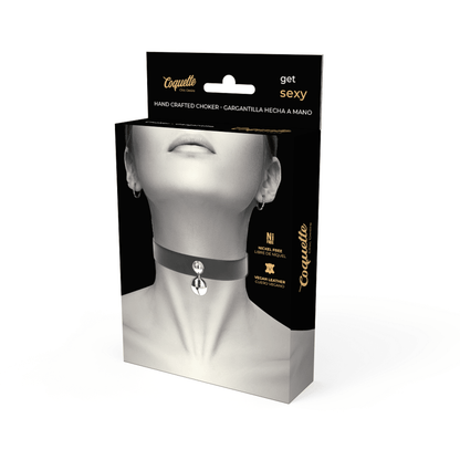 COQUETTE CHIC DESIRE - VEGAN LEATHER NECKLACE WOMAN RATTLE ACCESSORY - Kink&Play