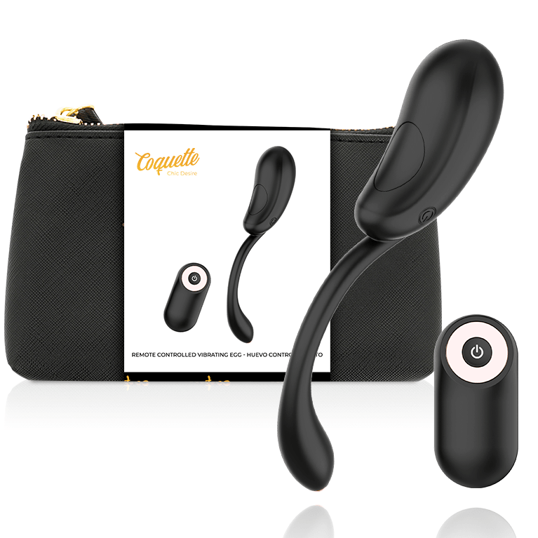 COQUETTE CHIC DESIRE - VIBRATING EGG REMOTE CONTROL RECHARGEABLE BLACK/ GOLD - Kink&Play