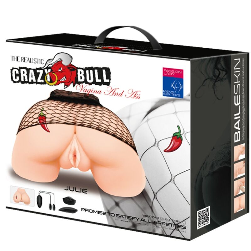 CRAZY BULL - VAGINA AND ANUS WITH REALISTIC MESH WITH VIBRATION - Kink&Play