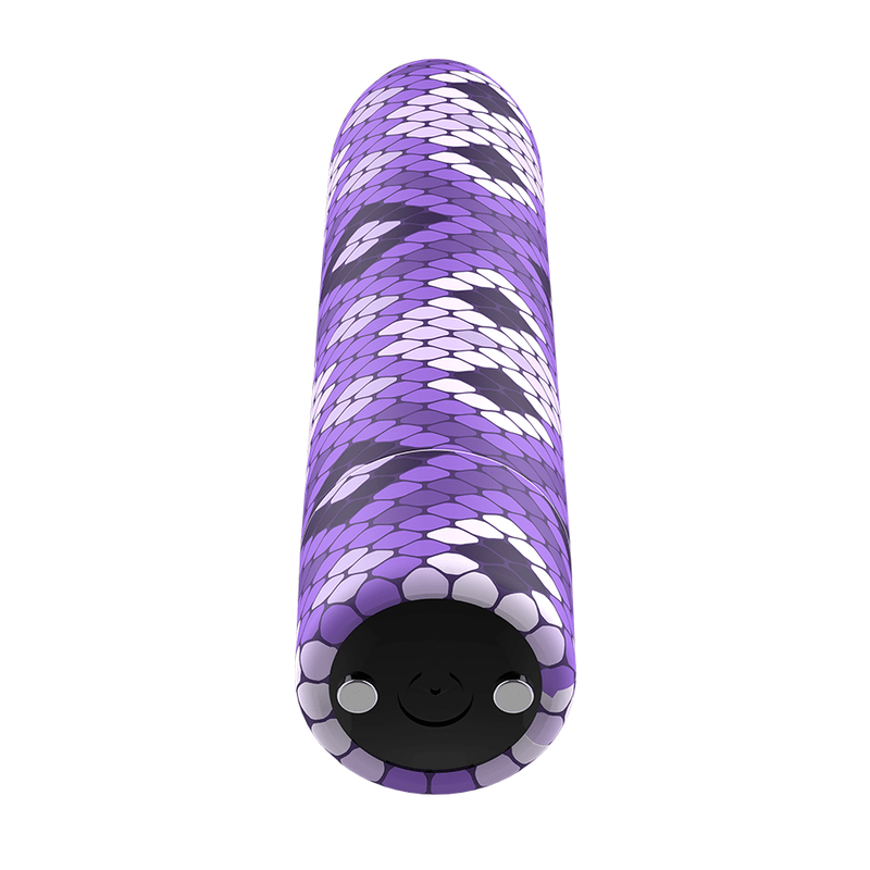 CUSTOM BULLETS - RECHARGEABLE SNAKE PURPLE MAGNETIC BULLET 10 INTENSITIES - Kink&Play