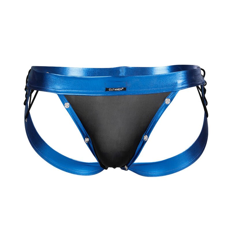 CUT4MEN - JOCKSTRAP DESIRE BLUE LEATHERETTE XL - Kink&Play