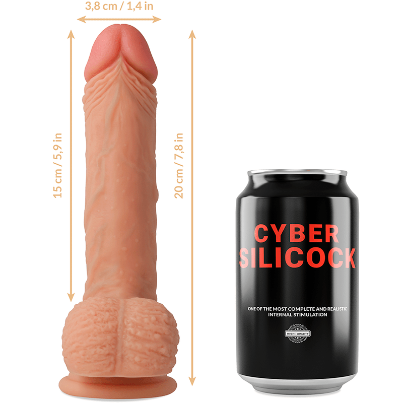 CYBER SILICOCK - STRAP - ON FREEMAN LIQUID SILICONE WITH 3 RINGS FREE 20 CM - O - 3.8 CM - Kink&Play