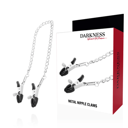 DARKNESS - ADJUSTABLE NIPPLE CLAMPS METAL - Kink&Play
