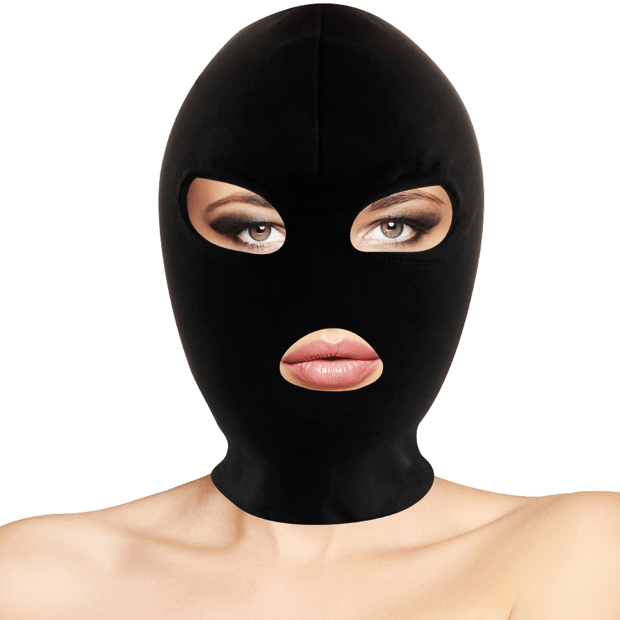 DARKNESS - BDSM SUBMISSION MASK MOUTH AND EYES BLACK - Kink&Play
