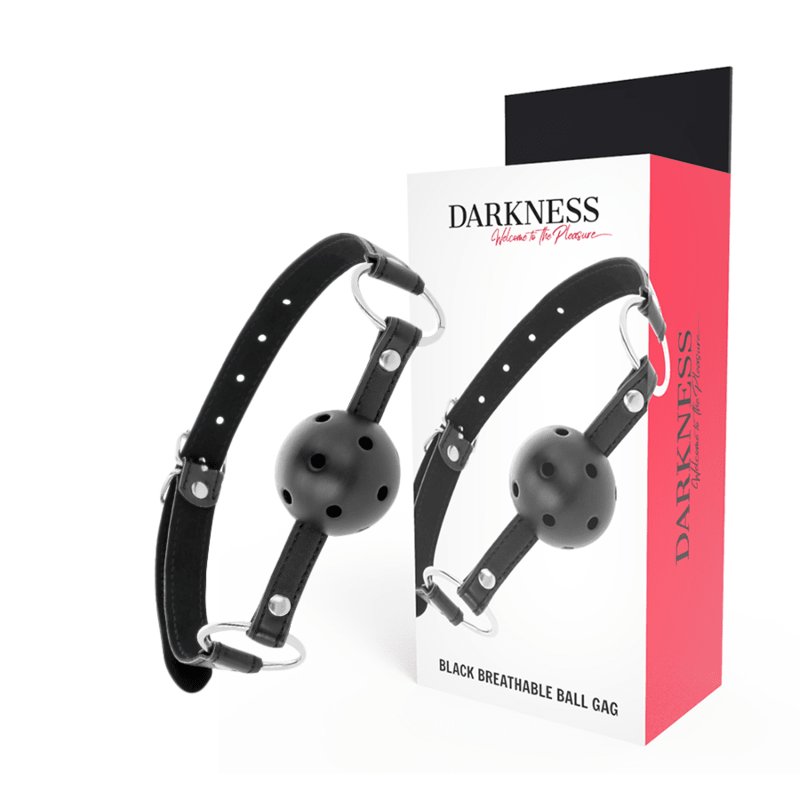 DARKNESS - BLACK BREATHABLE GAG - Kink&Play