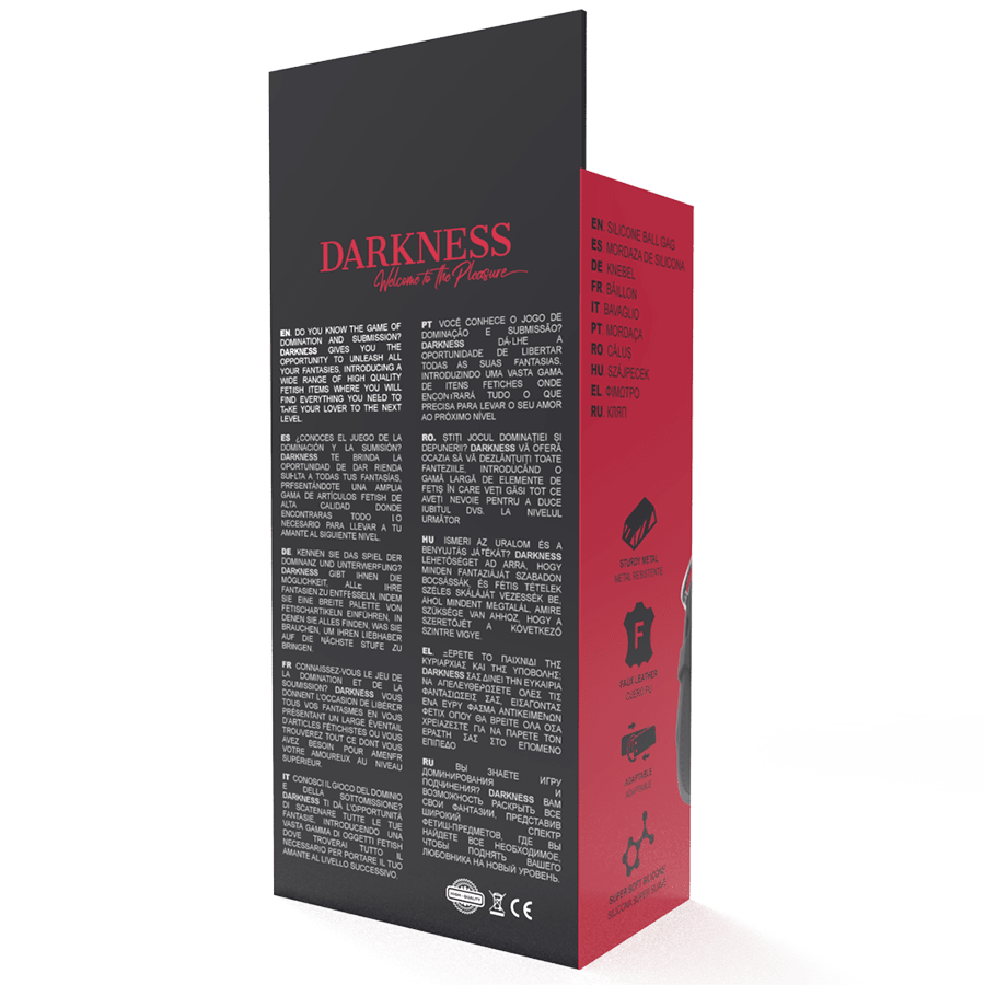 DARKNESS - BLACK BREATHABLE SILICONE GAG - Kink&Play