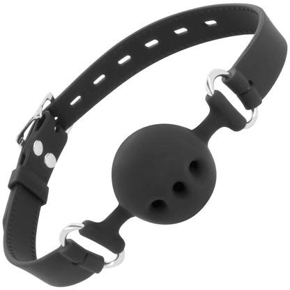 DARKNESS - BLACK BREATHABLE SILICONE GAG - Kink&Play