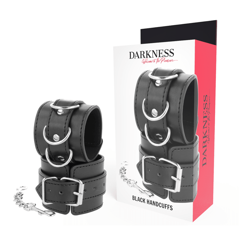 DARKNESS - BLACK HANDCUFFS - Kink&Play