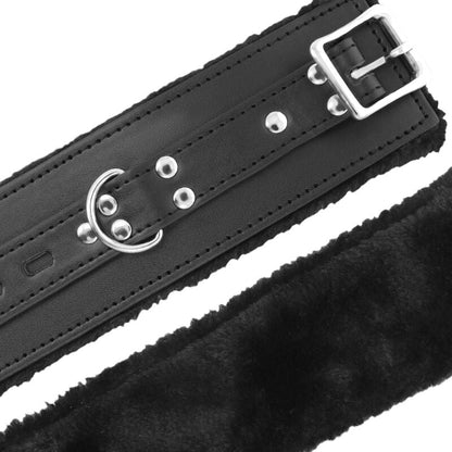 DARKNESS - BLACK LINED BDSM HANDCUFFS - Kink&Play