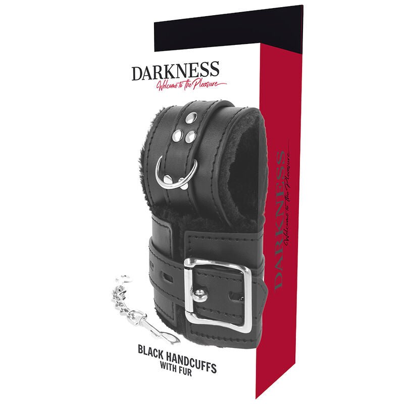 DARKNESS - BLACK LINED BDSM HANDCUFFS - Kink&Play
