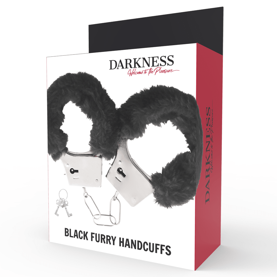 DARKNESS - BLACK LINED METAL HANDCUFFS - Kink&Play