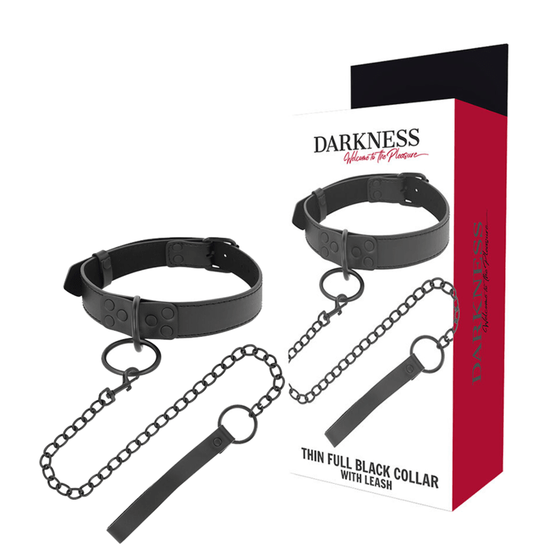DARKNESS - BLACK NECKLACE WITH CHAIN - Kink&Play