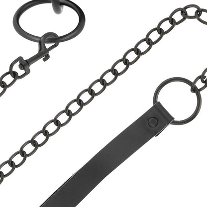 DARKNESS - BLACK NECKLACE WITH CHAIN - Kink&Play