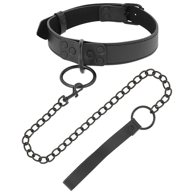 DARKNESS - BLACK NECKLACE WITH CHAIN - Kink&Play