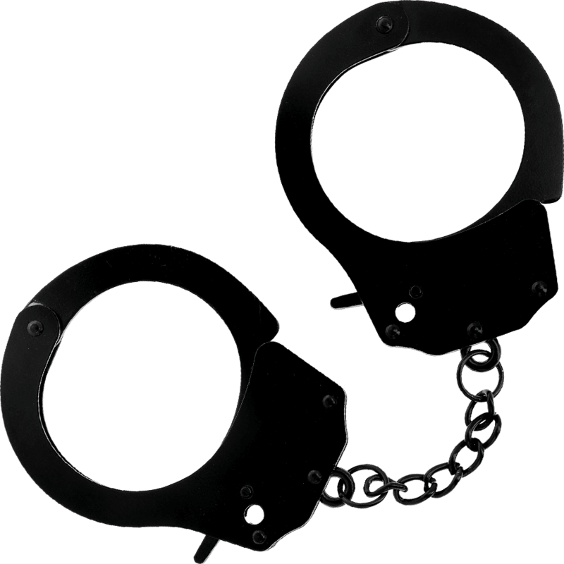 DARKNESS - METAL HANDCUFFS FOR BLACK HANDS - Kink&Play