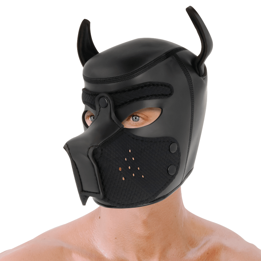 DARKNESS - NEOPRENE DOG MASK WITH REMOVABLE MUZZLE L - Kink&Play
