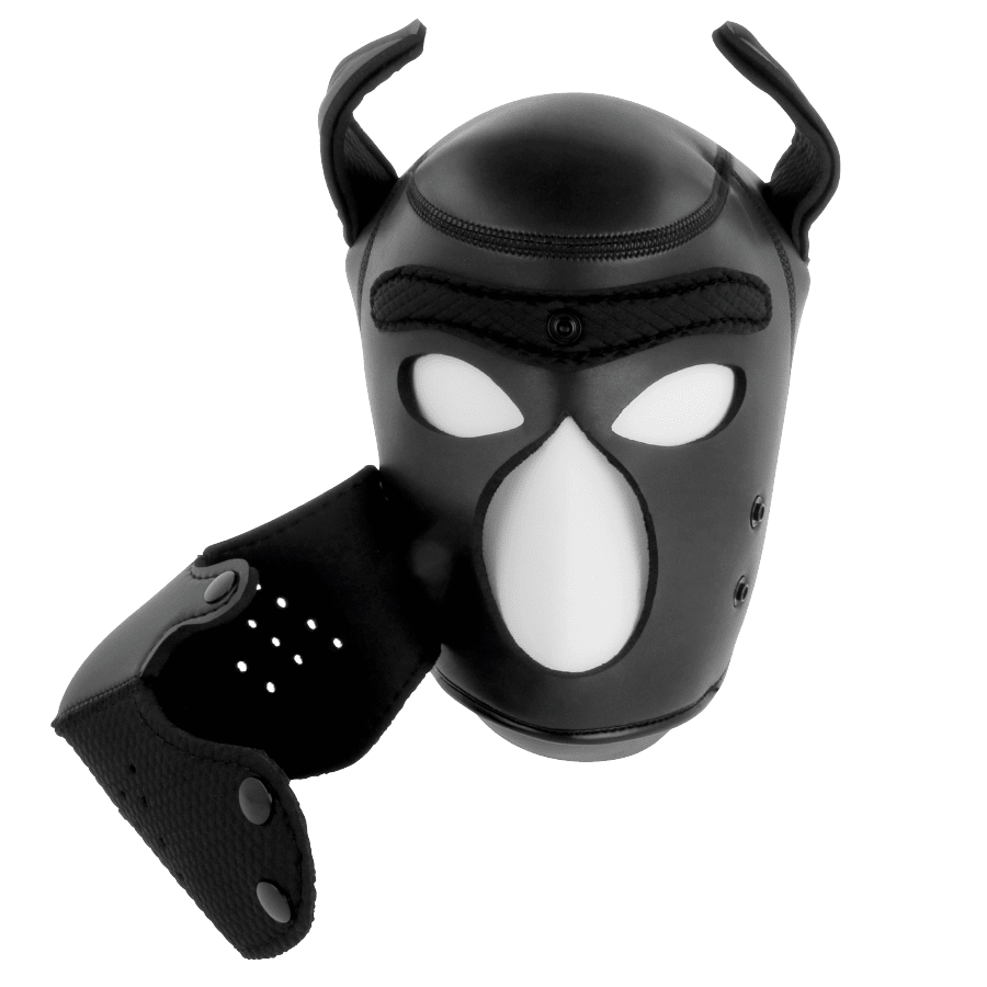 DARKNESS - NEOPRENE DOG MASK WITH REMOVABLE MUZZLE L - Kink&Play