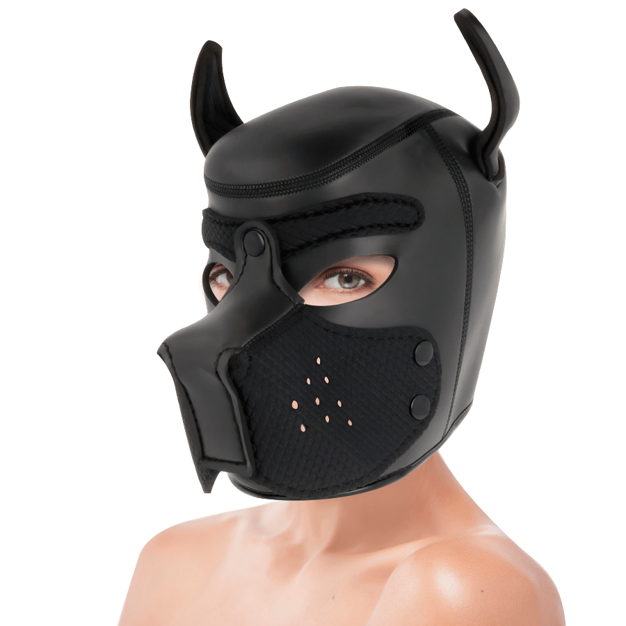 DARKNESS - NEOPRENE DOG MASK WITH REMOVABLE MUZZLE M - Kink&Play