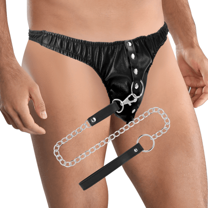 DARKNESS - SUBMISSION THONG WITH METAL CHAIN - Kink&Play