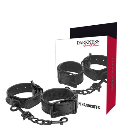 DARKNESS - WIDE THIN TEXTURED HANDCUFFS - Kink&Play