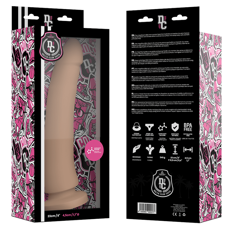 DELTA CLUB - TOYS NATURAL DILDO MEDICAL SILICONE 23 CM - O - 4.5 CM - Kink&Play