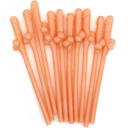 DIABLO PICANTE - 10 PENIS SHAPED STRAWS - Kink&Play