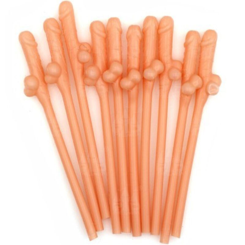 DIABLO PICANTE - 10 PENIS SHAPED STRAWS - Kink&Play