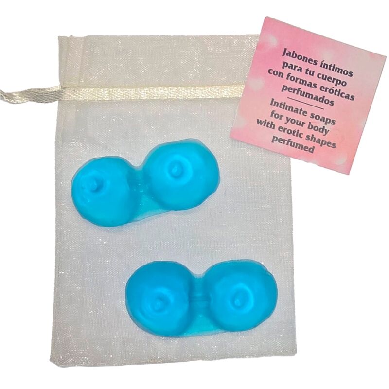 DIABLO PICANTE - 2 BREASTS SHAPED PERFUMED SOAPS BLUE - Kink&Play