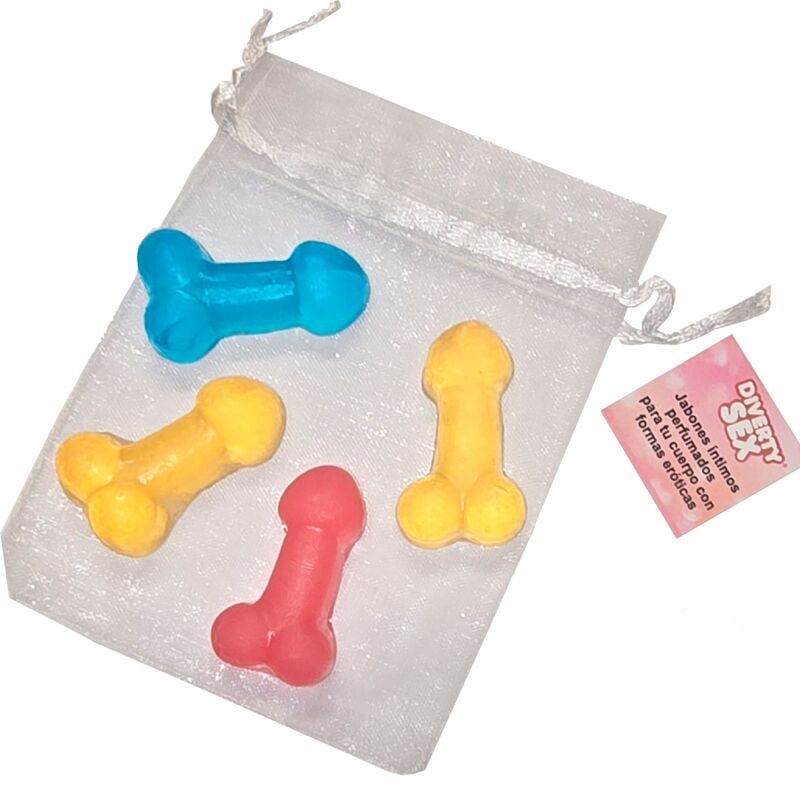 DIABLO PICANTE - 4 MINI SCENTED SOAPS IN THE SHAPE OF PENIS - Kink&Play