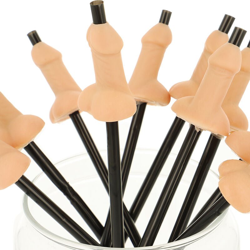 DIABLO PICANTE - BAG OF 10 NATURAL PENIS STRAWS - Kink&Play
