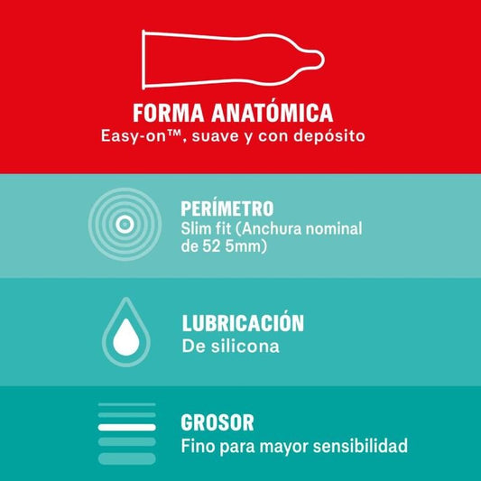DUREX - SENSITIVO SLIM FIT 10 UNITS - Kink&Play