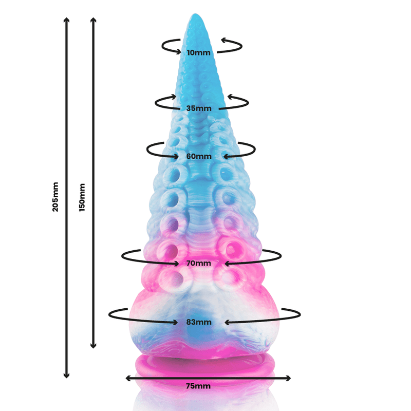 EPIC - PHORCYS BLUE TENTACLE DILDO BIG SIZE - Kink&Play