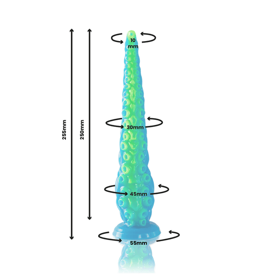 EPIC - SCYLLA FLUORESCENT THIN TENTACLE DILDO SMALL SIZE - Kink&Play