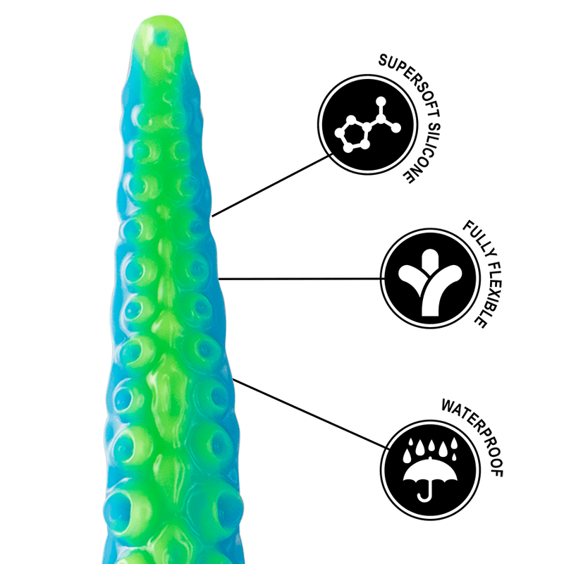 EPIC - SCYLLA FLUORESCENT THIN TENTACLE DILDO SMALL SIZE - Kink&Play