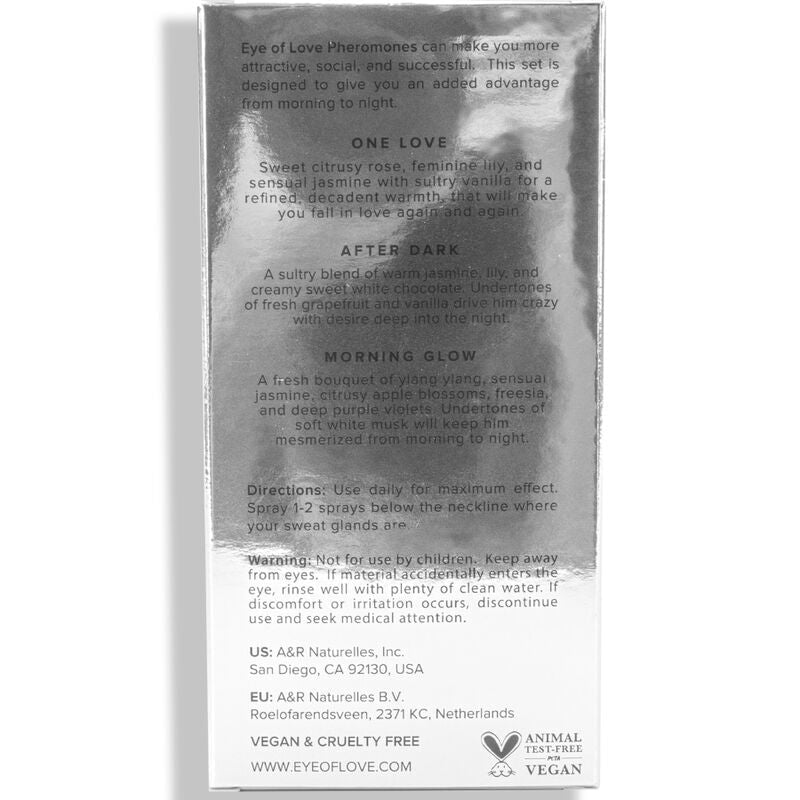 EYE OF LOVE - EOL PHR PARFUM 10 ML SET/3 - MORNING GLOW, ONE LOVE, AFTER DARK - Kink&Play