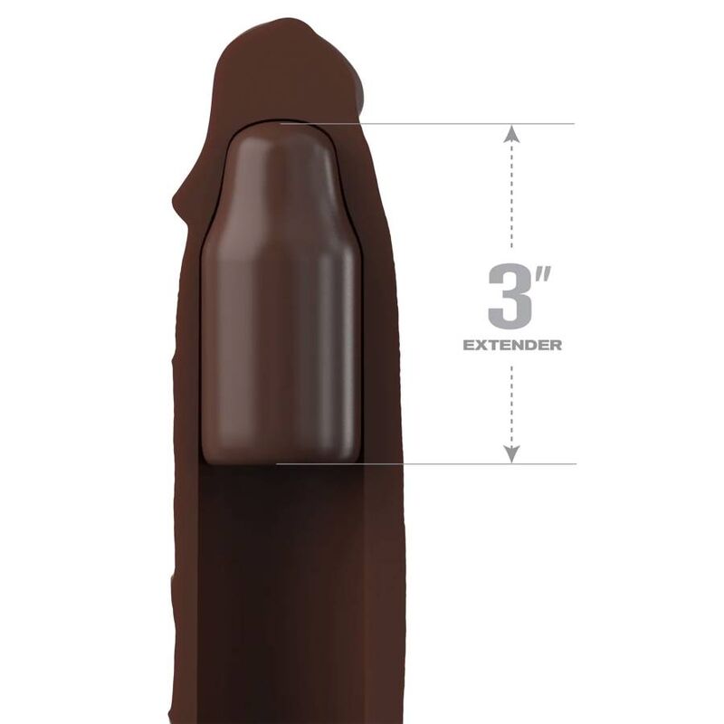FANTASY X - TENSIONS - PIPEDREAMS EXTENSION W STRAP 17,78 CM BROWN - Kink&Play