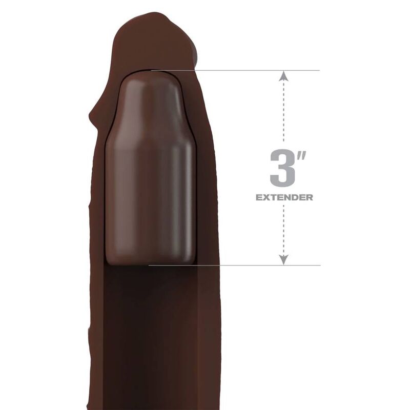 FANTASY X - TENSIONS - PIPEDREAMS SLEEVE 22,86 CM + 7,62 CM PLUG BROWN - Kink&Play